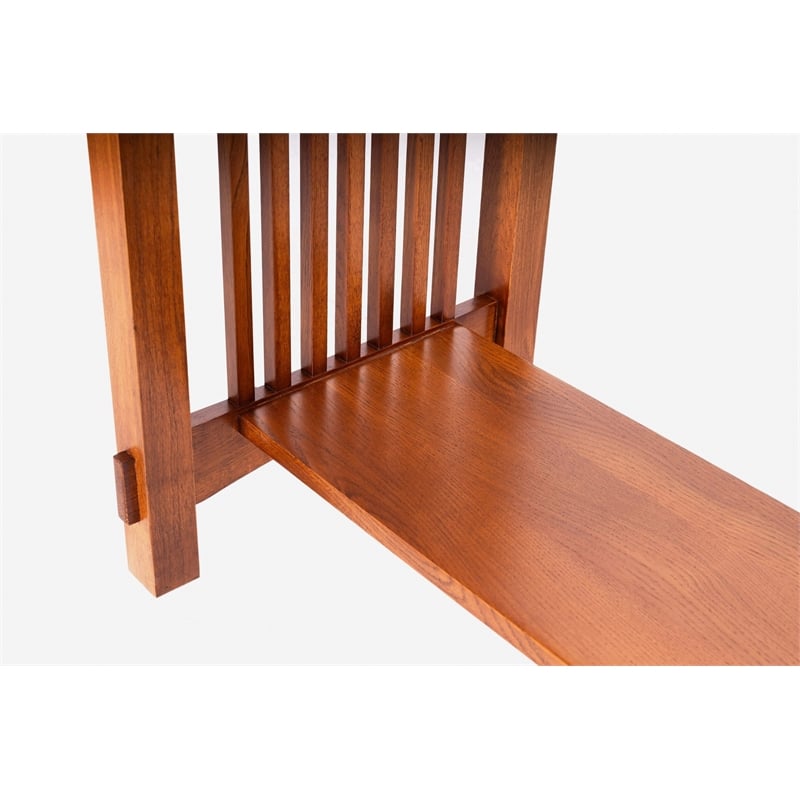 Crafters and Weavers Mission 3 Drawer Crofter Style Console Table in Walnut