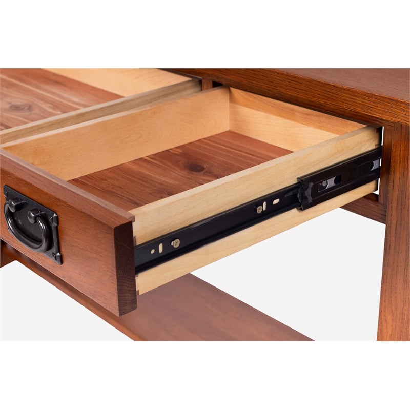 Crafters and Weavers Mission 3 Drawer Crofter Style Console Table in Walnut