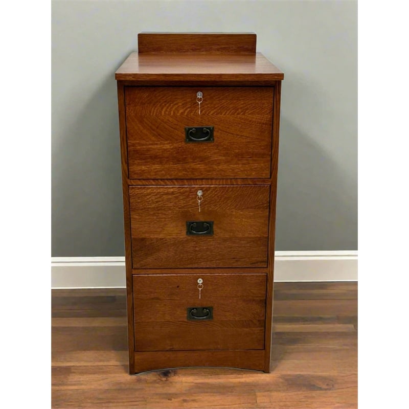 Crafters & Weavers Mission Solid 3 Drawer File Cabinet in Michael's Cherry