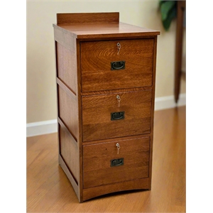 Crafters & Weavers Mission Solid 3 Drawer File Cabinet in Michael's Cherry