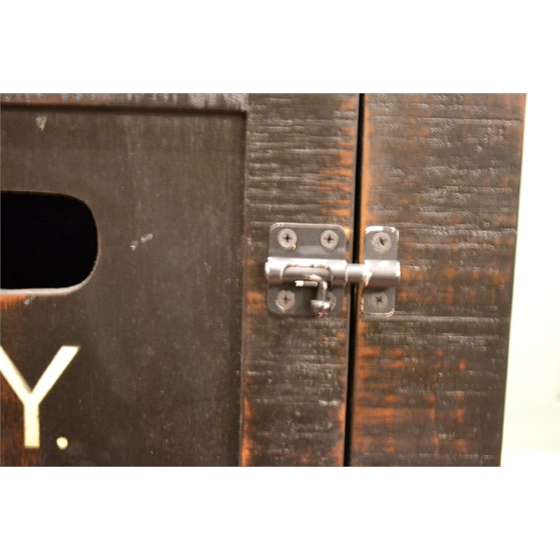 Crafters and Weavers Pair of City 1 Door End Table in New York Black