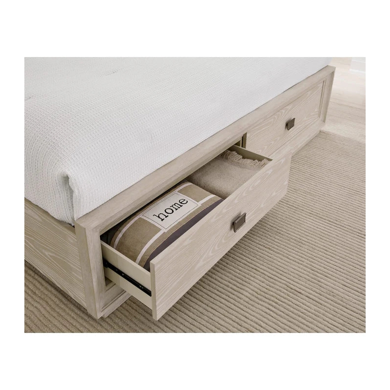 Crafters and Weavers Harbor Storage Queen Platform Bed Frame in Light Brown