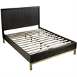 Crafters and Weavers Genovese Modern Platform King Bed in Black and Gold