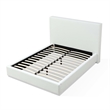 Crafters and Weavers Seabourne Modern Platform Queen Bed Frame in Pearl/White