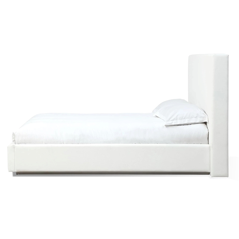 Crafters and Weavers Seabourne Modern Platform King Bed Frame in Pearl/White