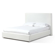 Crafters and Weavers Seabourne Modern Platform King Bed Frame in Pearl/White