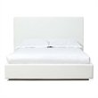 Crafters and Weavers Seabourne Modern Platform King Bed Frame in Pearl/White
