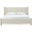 Crafters and Weavers Milan Upholstered Platform King Bed - Cottage Cheese Boucle