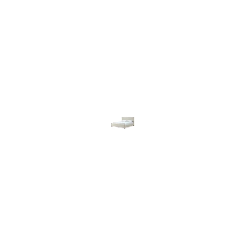 Crafters and Weavers Milan Upholstered Platform King Bed - Cottage Cheese Boucle