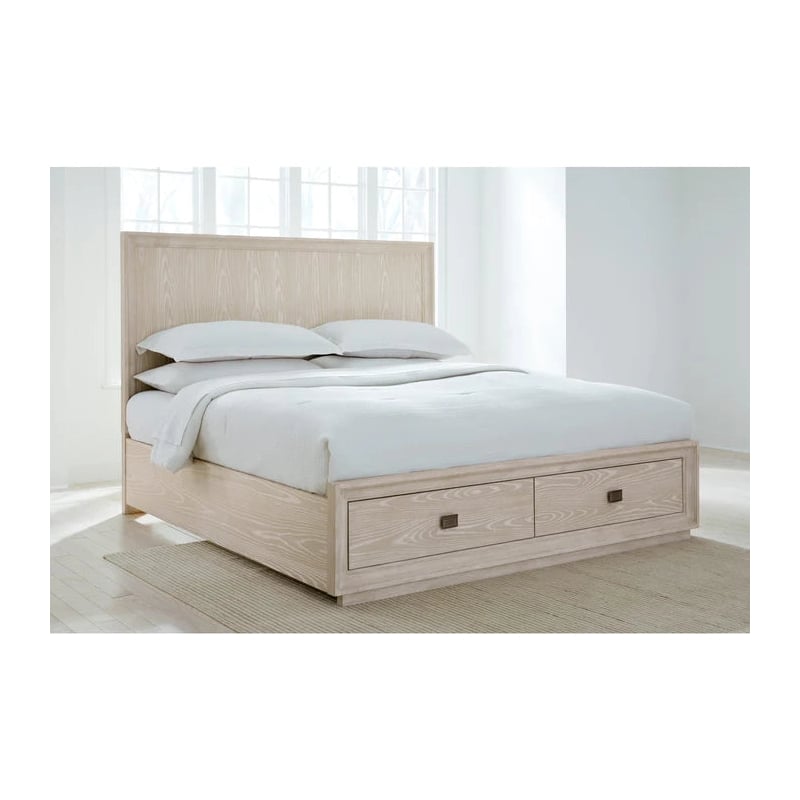 Crafters and Weavers Harbor Modern Bedroom Set with Storage King Bed in White