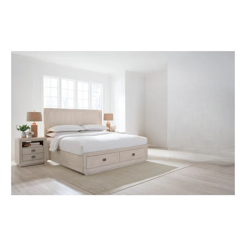 Crafters and Weavers Harbor Modern Bedroom Set with Storage Queen Bed in White
