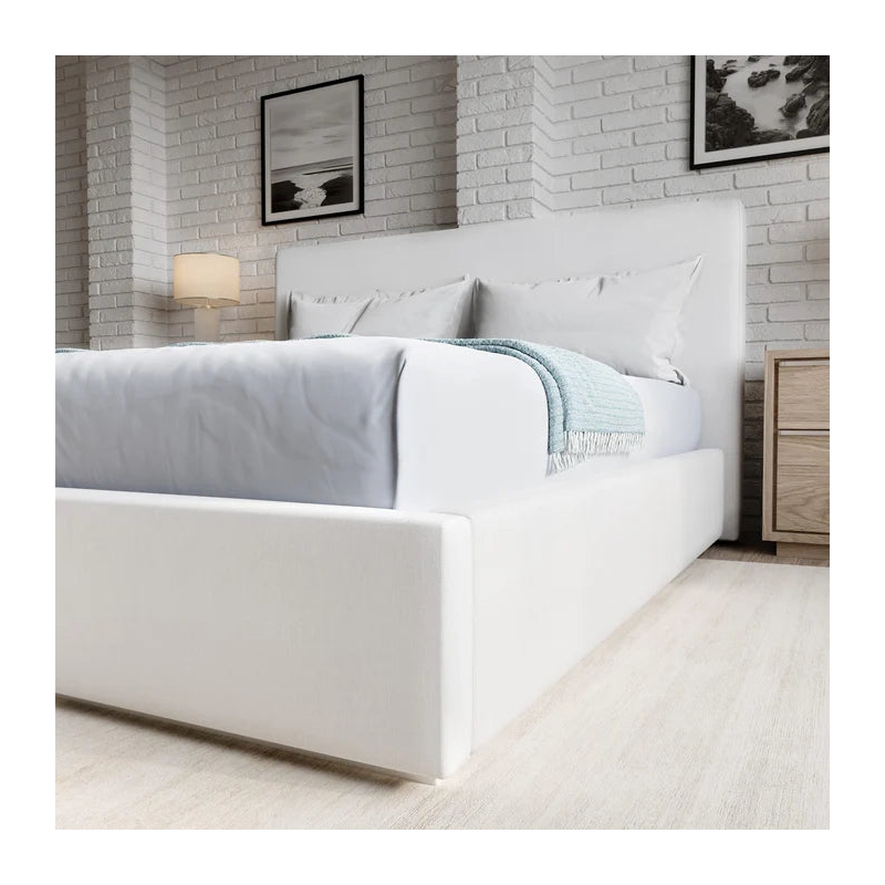 Crafters and Weavers Seabourne Upholstered Platform Queen Bedroom set in Bisque