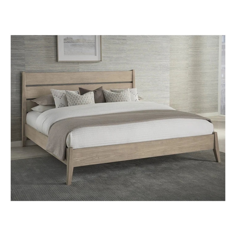 Crafters and Weavers Linwood Modern Simplistic Design King Bedroom Set in Gray