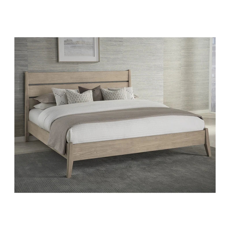 Crafters and Weavers Linwood Modern Simplistic Design Queen Bedroom Set in Gray