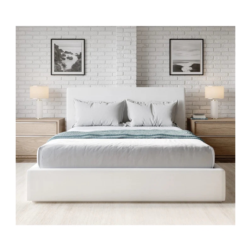 Crafters and Weavers Seabourne Platform Queen Bedroom set in Bisque/Brown