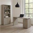 Crafters and Weavers Solstice Modern 3-drawer Desk in White