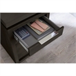 Crafters and Weavers Oxford Single Pedestal Desk in Basalt in Grey