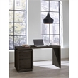 Crafters and Weavers Oxford Single Pedestal Desk in Basalt in Grey