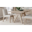 Crafters and Weavers Linwood Ash Wood Extension Dining Table Set in Brown