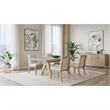 Crafters and Weavers Linwood Ash Wood Extension Dining Table Set in Brown