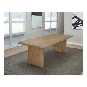 Crafters and Weavers 95&quot Seabourne White Oak Dining Table in Brown