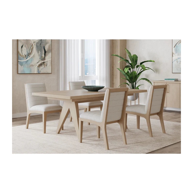 Crafters and Weavers Linwood Ash Wood Extension Table in Ginger/Brown