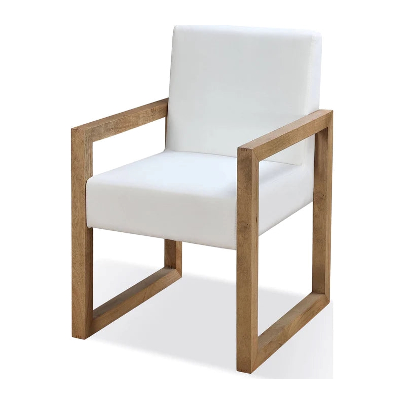 Crafters and Weavers Seabourne Dining Side Chair & Arm Chair -White Pearl/Bisque