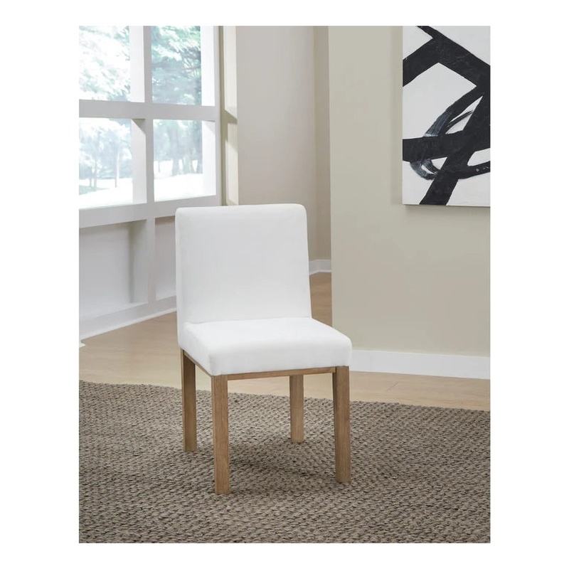 Crafters and Weavers Seabourne Dining Side Chair & Arm Chair -White Pearl/Bisque