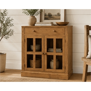 Crafters and Weavers Rustic Modern Farmhouse Modular Cabinet in Pine Wood