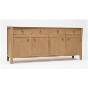 Crafters and Weavers 88&quot Rustic Modern Pine Wood Sideboard Cabinet in Brown