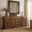 Crafters and Weavers Rustic-Modern Geometric Design Sideboard in Brown