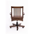 Crafters & Weavers Arts and Crafts Mission Oak Office Chair in Walnut