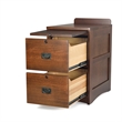 Crafters & Weavers Mission Oak 2 Drawer File Cabinet+Writing Tray in Walnut
