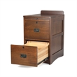 Crafters & Weavers Mission Oak 2 Drawer File Cabinet+Writing Tray in Walnut