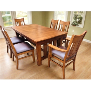 Crafters & Weavers Mission Quarter 8 Chair Dining Set in Michael's Cherry