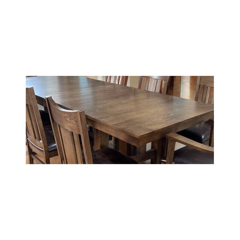 Crafters & Weavers Mission Quarter Sawn 6 Side Chairs Dining Set in Walnut