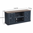 LIVILAND TV Stand for TV up to 60 in. w/ Storage Cabinet & Open Shelf -Navy Blue