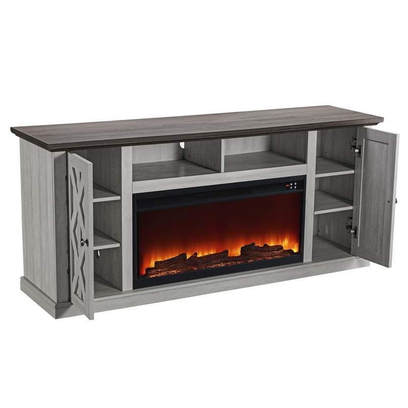 LIVILAND 2-Door TV Stand Media Console for TV up to 75