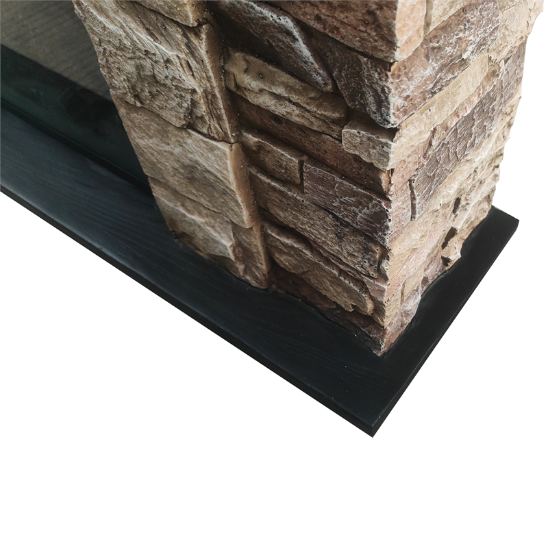 LIVILAND 45 in. Freestanding Magnesium Oxide Electric Fireplace in Tan