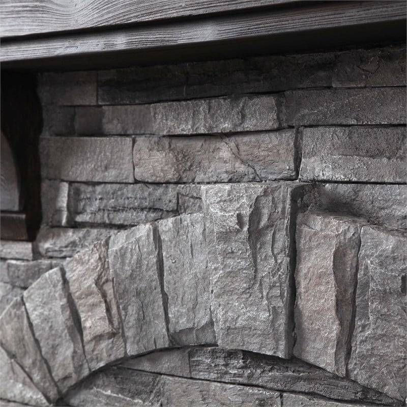 LIVILAND 45 in. Magnesium Oxide Freestanding Electric Fireplace in Gray