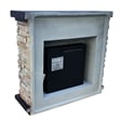 LIVILAND 36 in. Freestanding Electric Fireplace in Tan