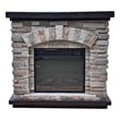 LIVILAND 36 in. Freestanding Electric Fireplace in Gray