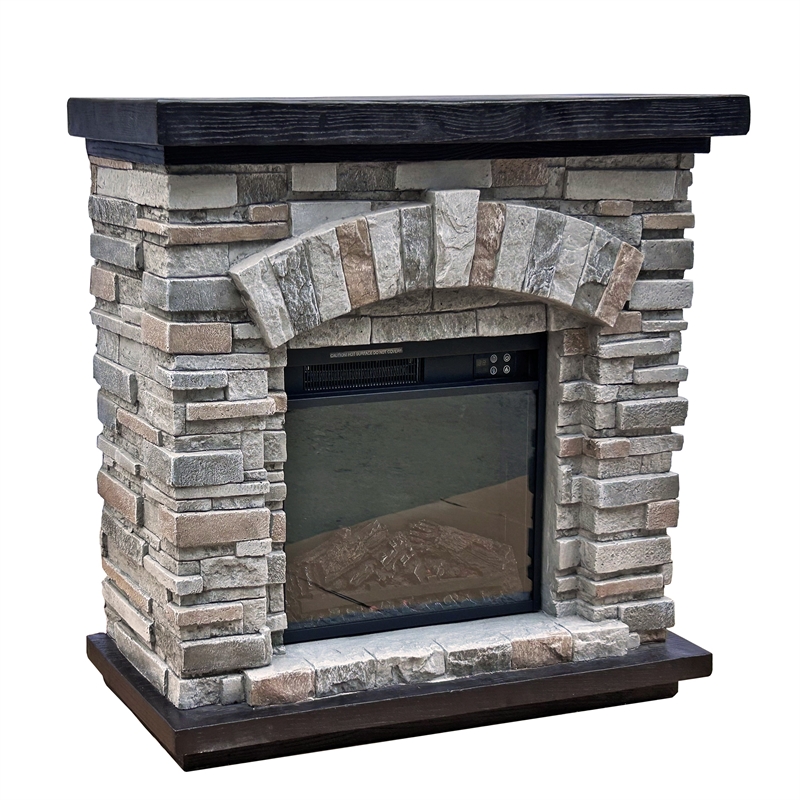 LIVILAND 36 in. Freestanding Electric Fireplace - Thumbnail 4
