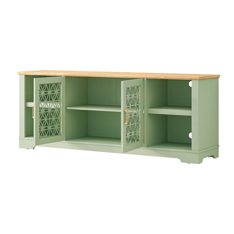 LIVILAND 70 in. TV Stand Media Console for TV up to 75 in. - Green