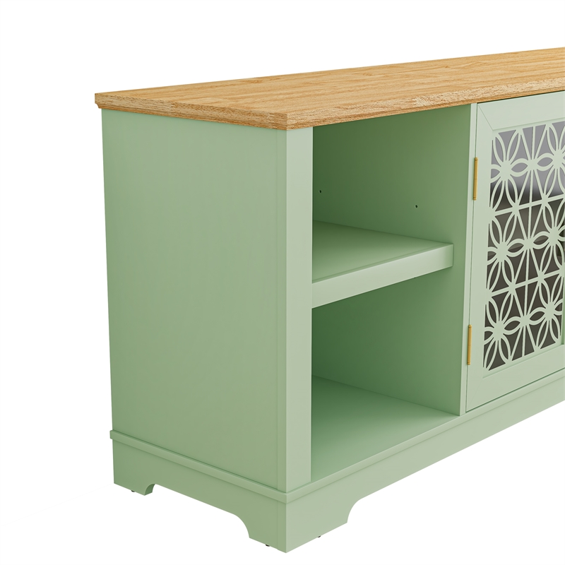 LIVILAND 70 in. TV Stand Media Console for TV up to 75 in. - Green