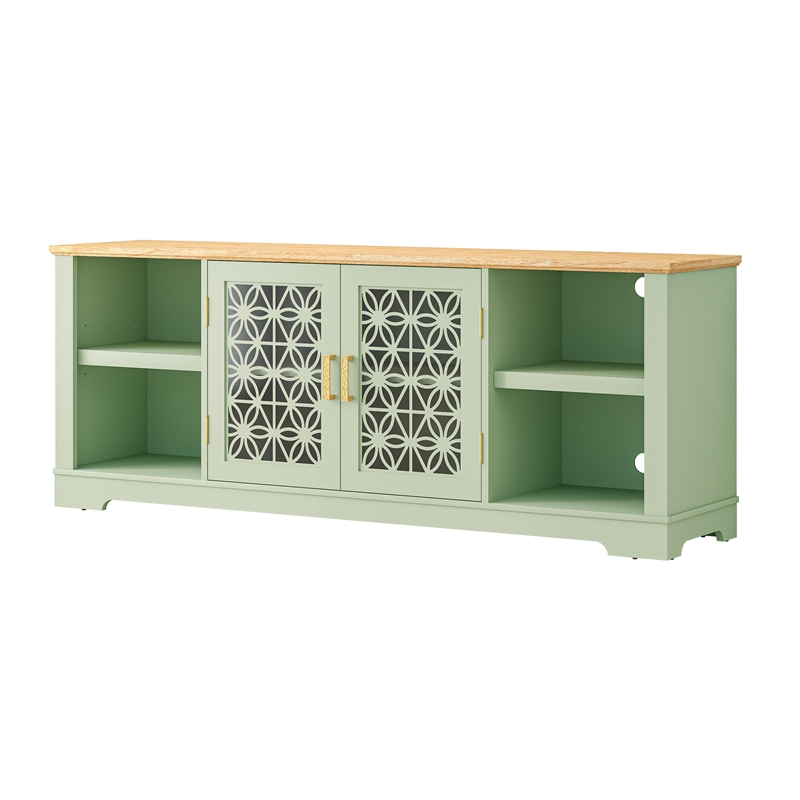 LIVILAND 70 in. TV Stand Media Console for TV up to 75 in. - Green