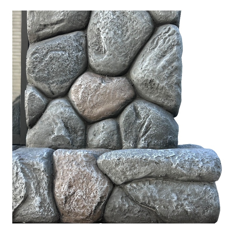 LIVILAND 44 in. Freestanding Electric Fireplace in Cool Gray Stone