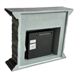 LIVILAND 40 in. Magnesium Oxide Freestanding Electric Fireplace in Gray