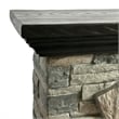 LIVILAND 40 in. Magnesium Oxide Freestanding Electric Fireplace in Gray