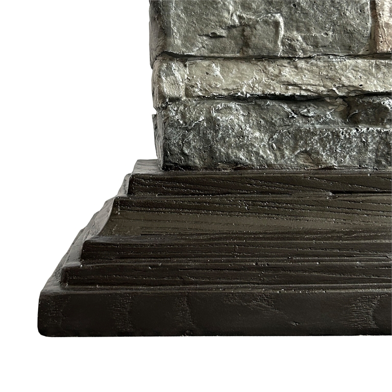 LIVILAND 40 in. Magnesium Oxide Freestanding Electric Fireplace in Gray